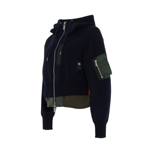 Sponge Sweat Zipup Hoodie in Navy