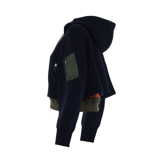 Sponge Sweat Zipup Hoodie in Navy