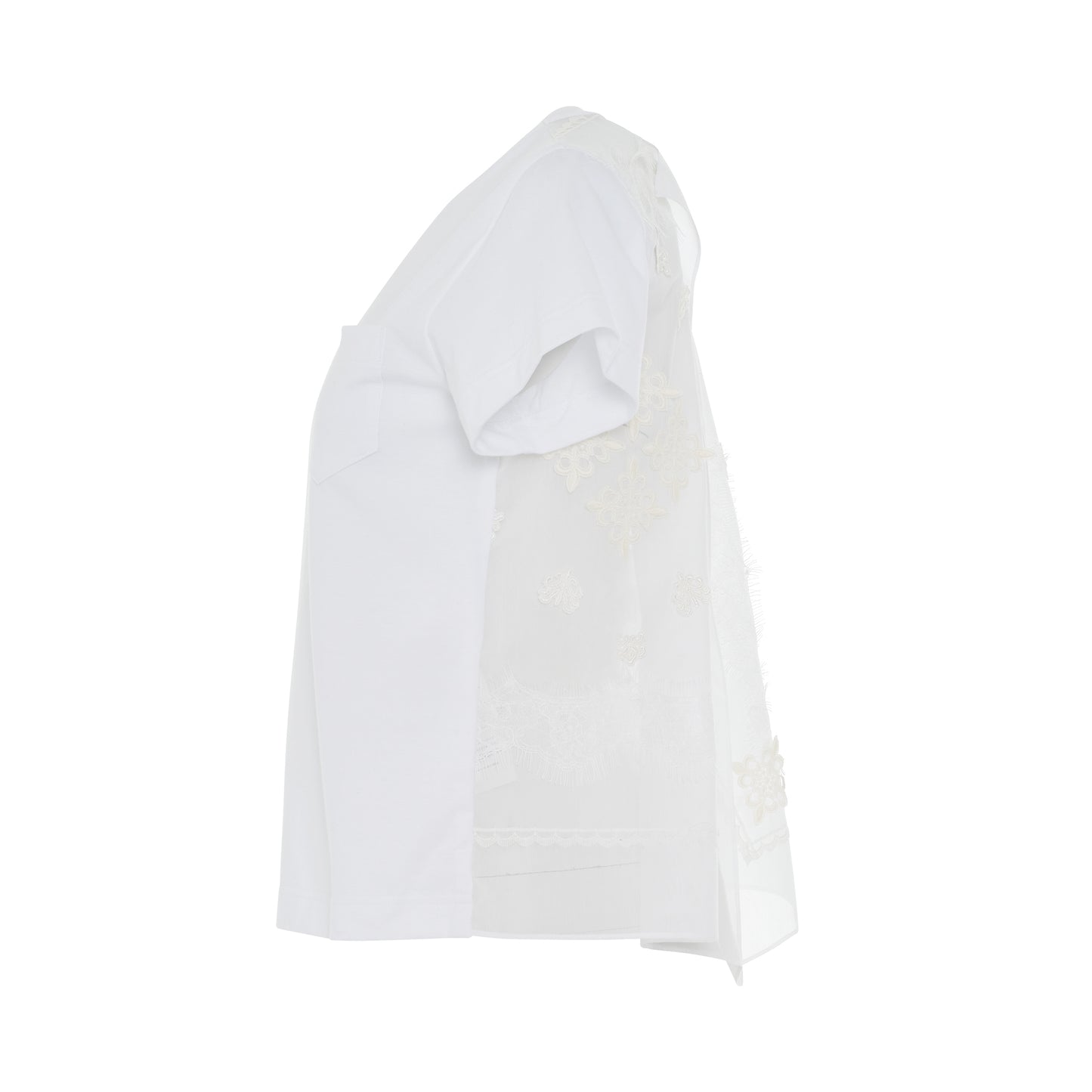 Bandana Lace T-Shirt in White
