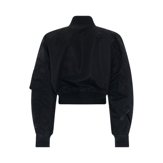 MA-1 Nylon Twill Jacket in Black