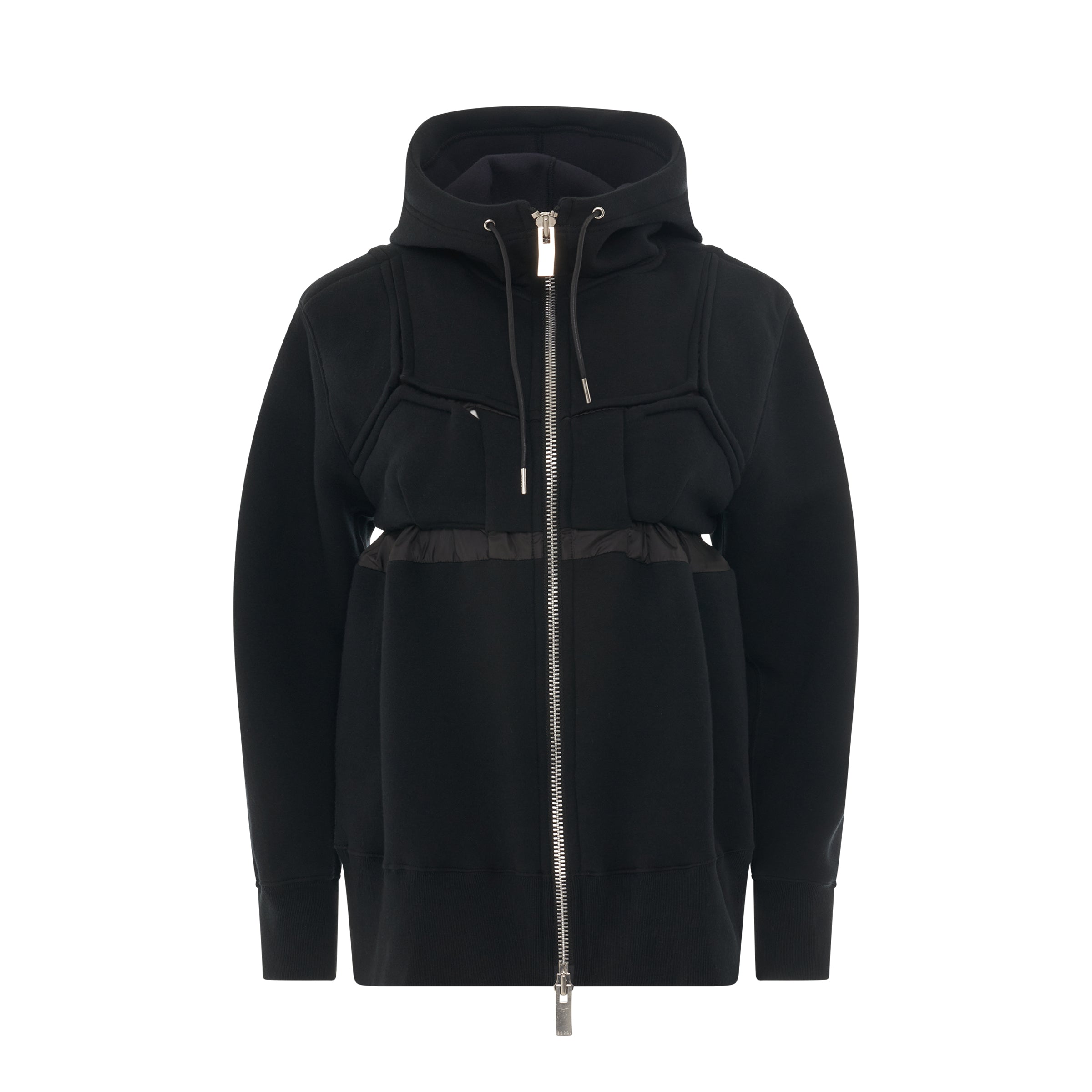 Sponge Sweat Zip Up Hooded Jacket in Black