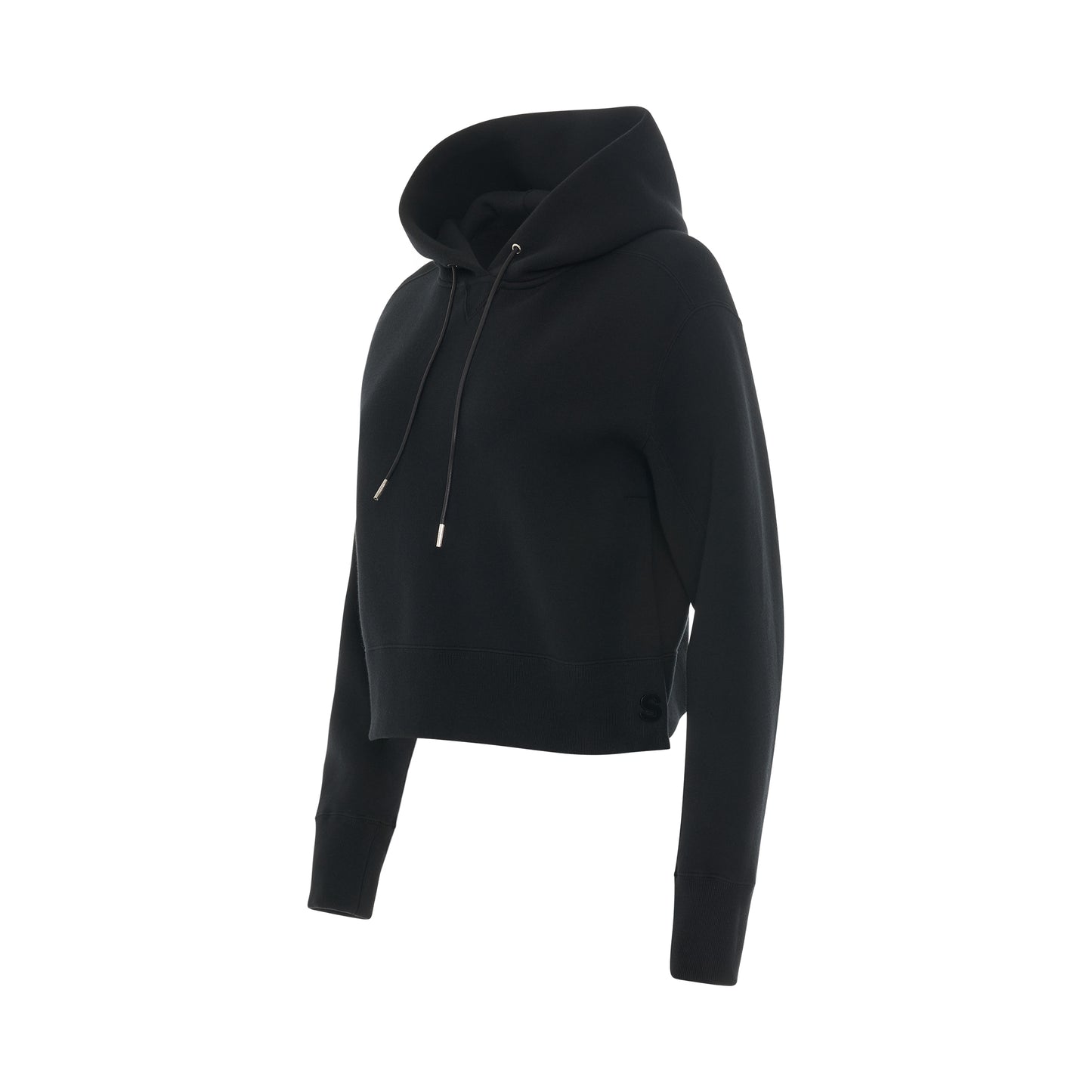 S Studs Sponge Sweat Hoodie in Black