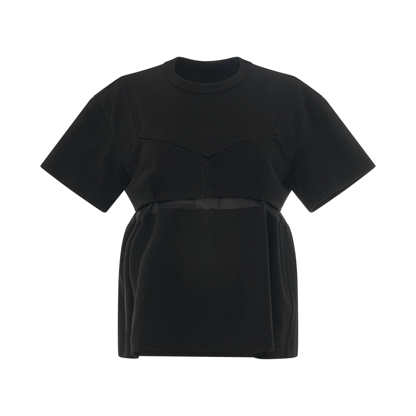 Cotton Jersey T-Shirt in Black