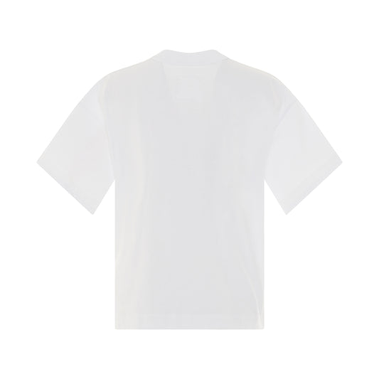 S Studs Cotton Jersey T-Shirt in White