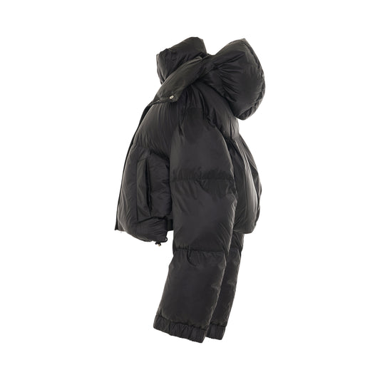 Padded Blouson Puffer Jacket in Black