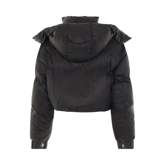 Padded Blouson Puffer Jacket in Black