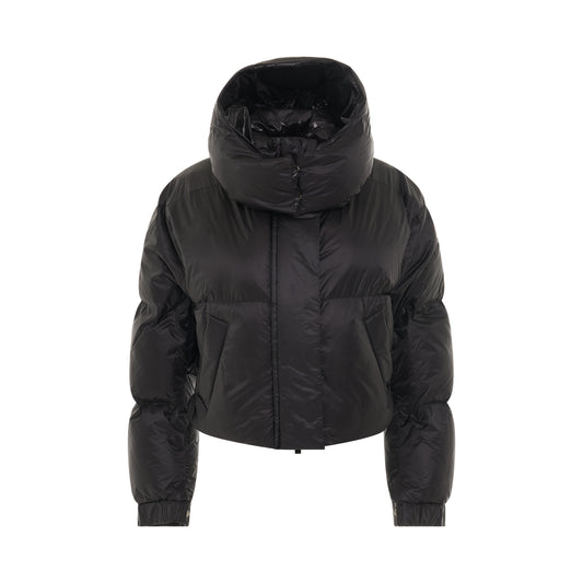 Padded Blouson Puffer Jacket in Black