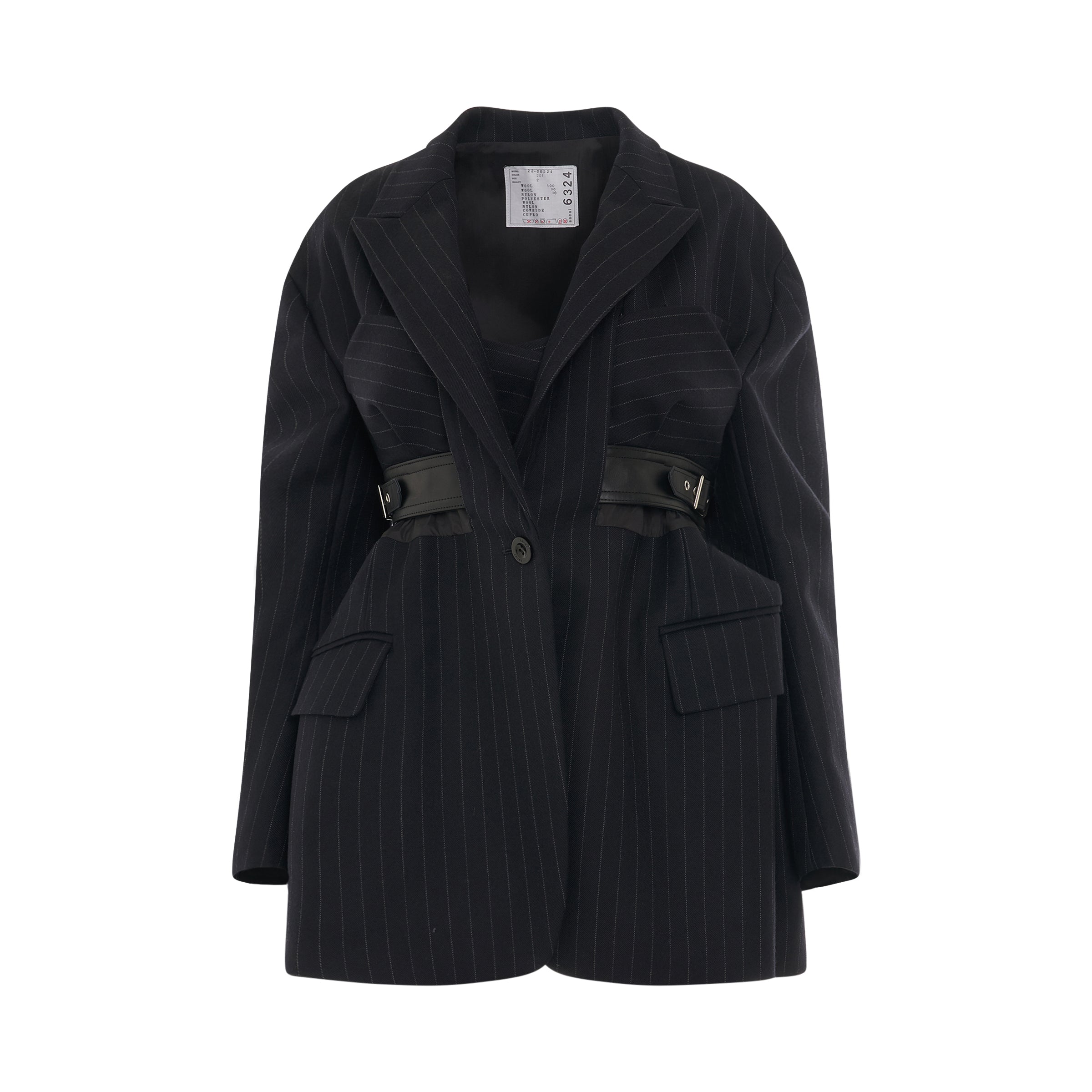 Chalk Stripe Jacket in Navy