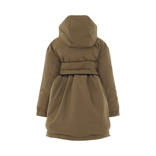 Padded Jacket with Hood in Beige