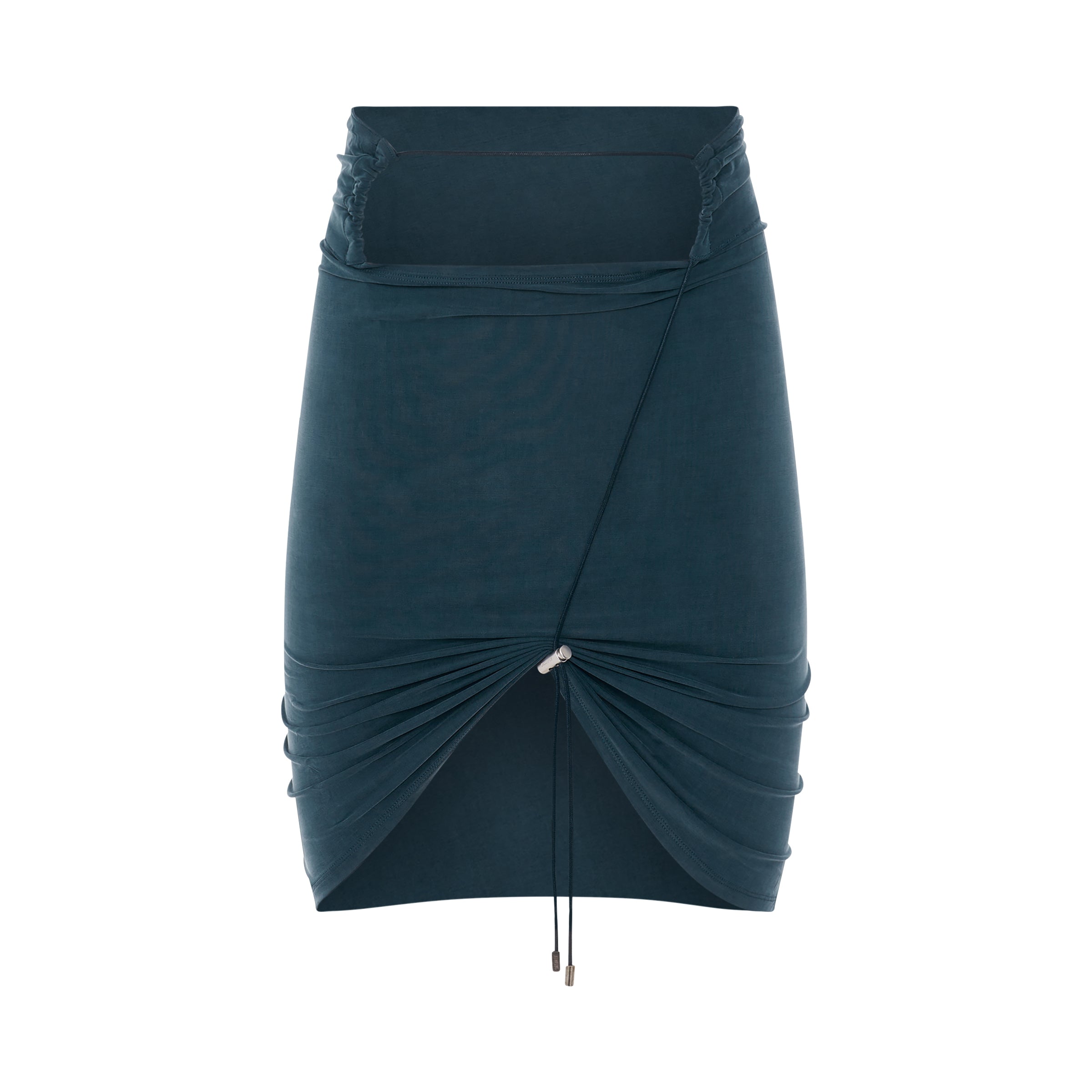 Espelho Asymmetric Mini Skirt in Navy