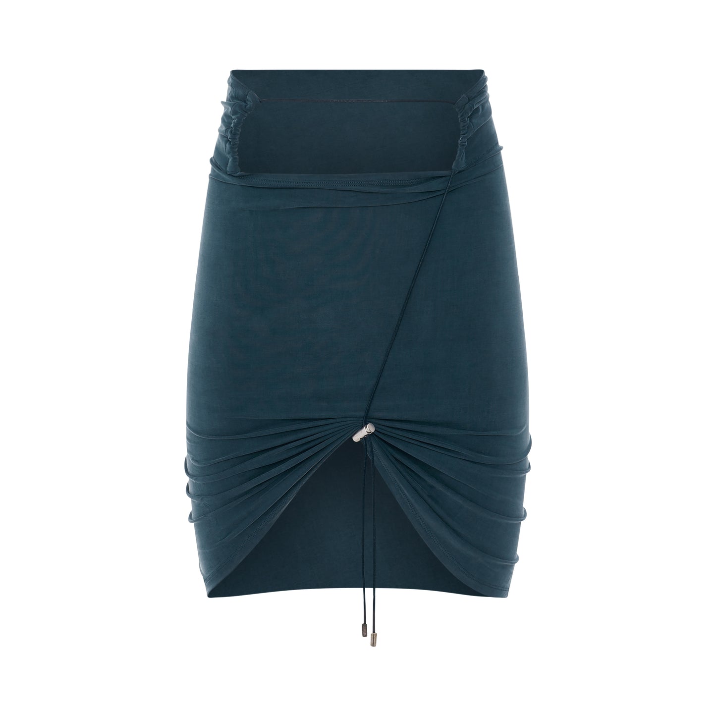 Espelho Asymmetric Mini Skirt in Navy