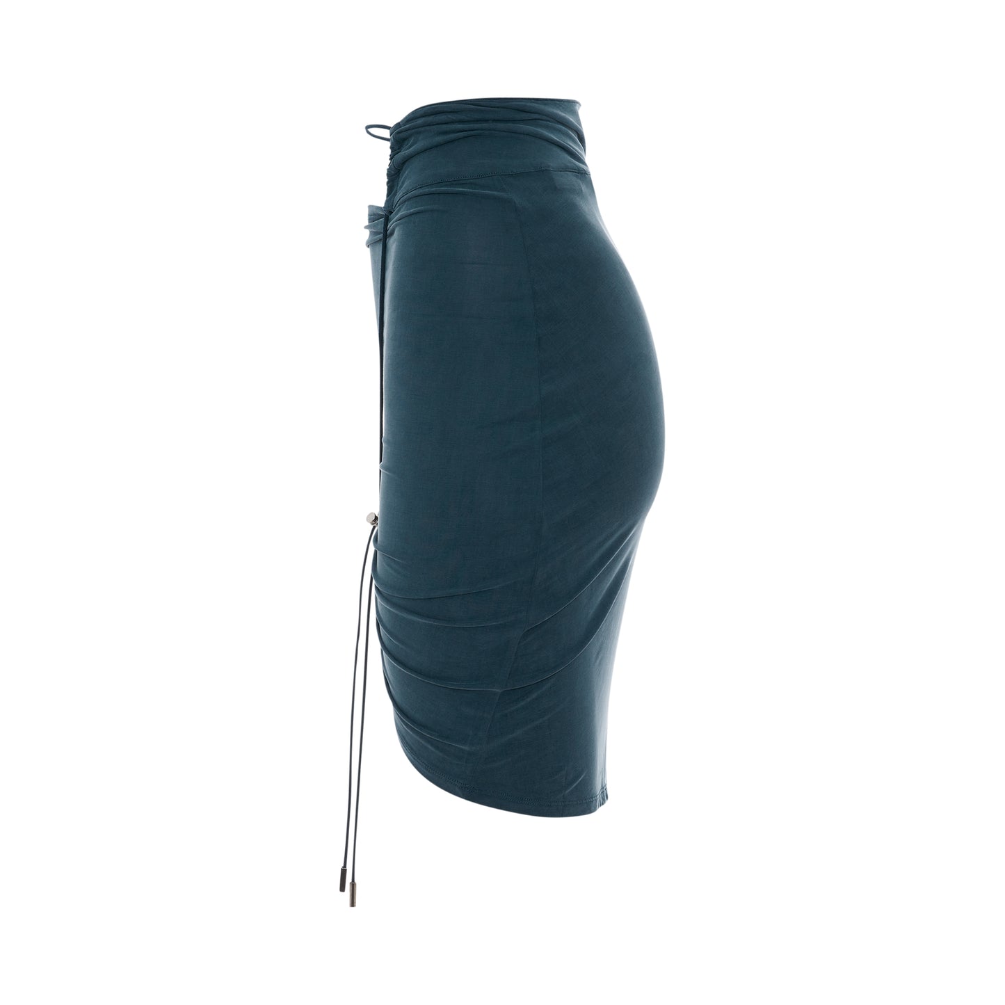 Espelho Asymmetric Mini Skirt in Navy