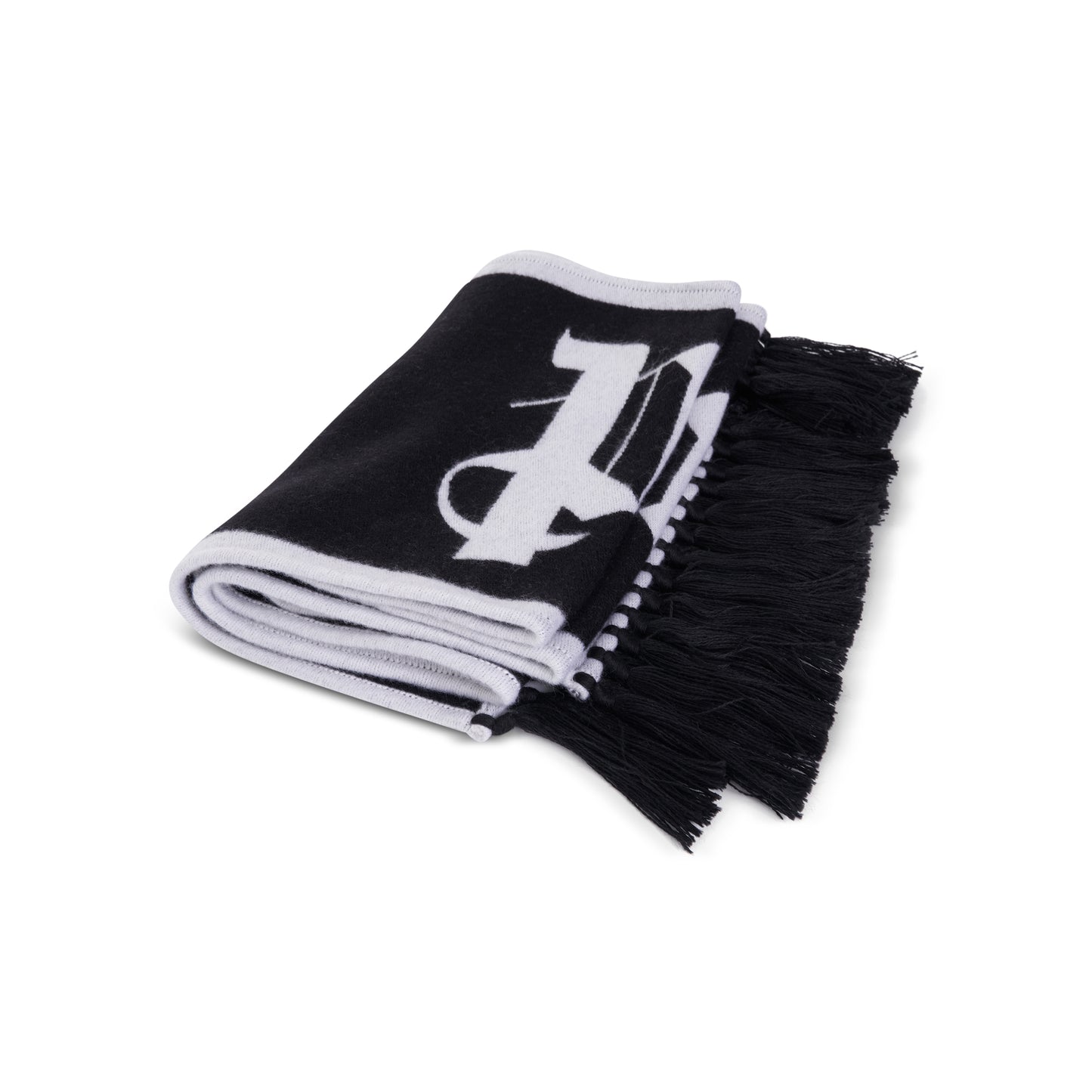 Macro Logo Scarf in Black/White