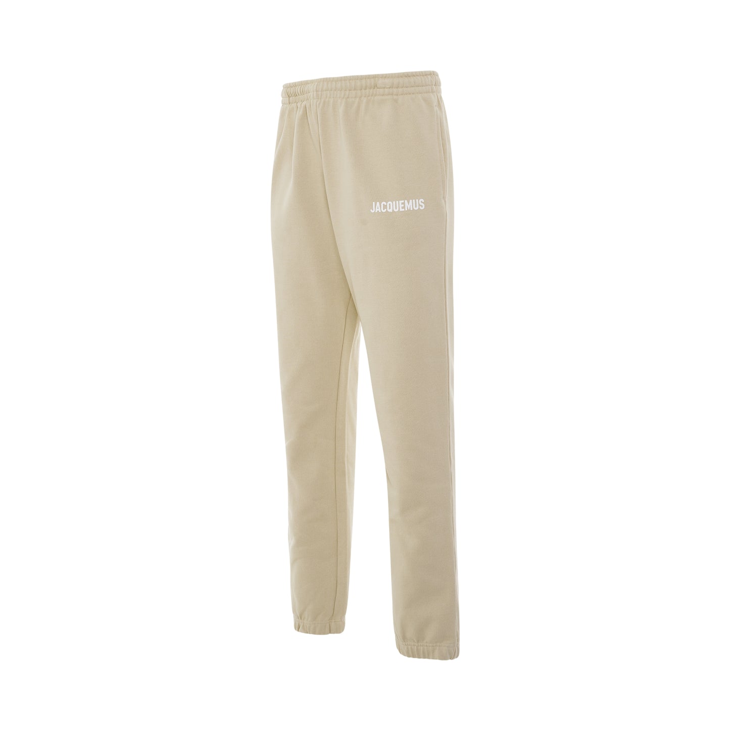 Logo Printed Track Pants in Light Beige