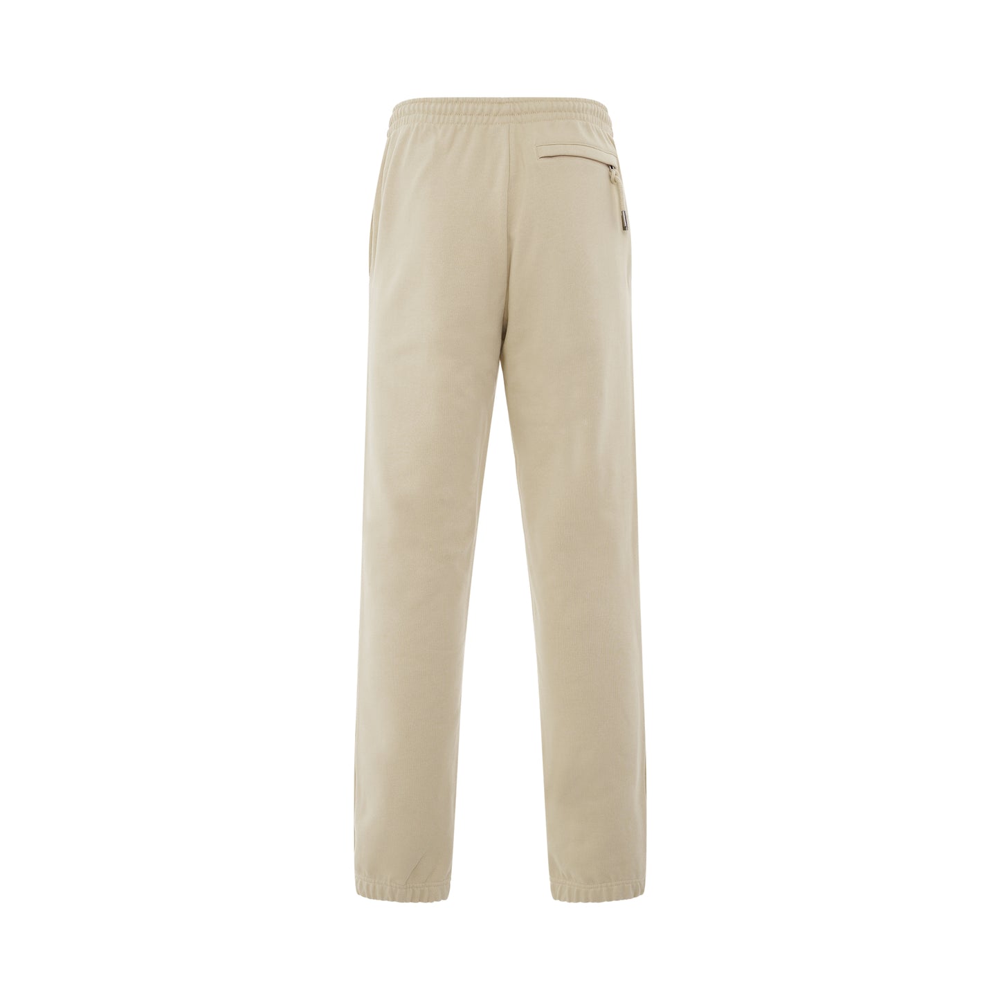 Logo Printed Track Pants in Light Beige