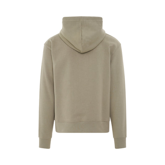 Signature Embroidered Logo Hoodie in Light Khaki