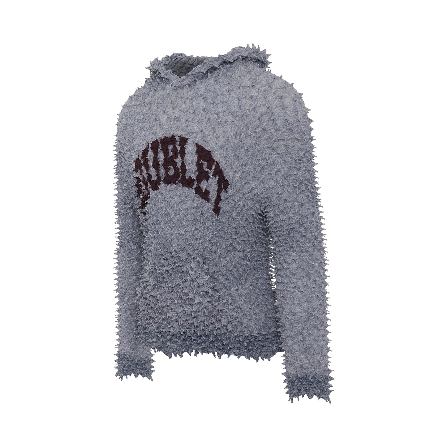 Shibori College Logo Print Hoodie in Grey