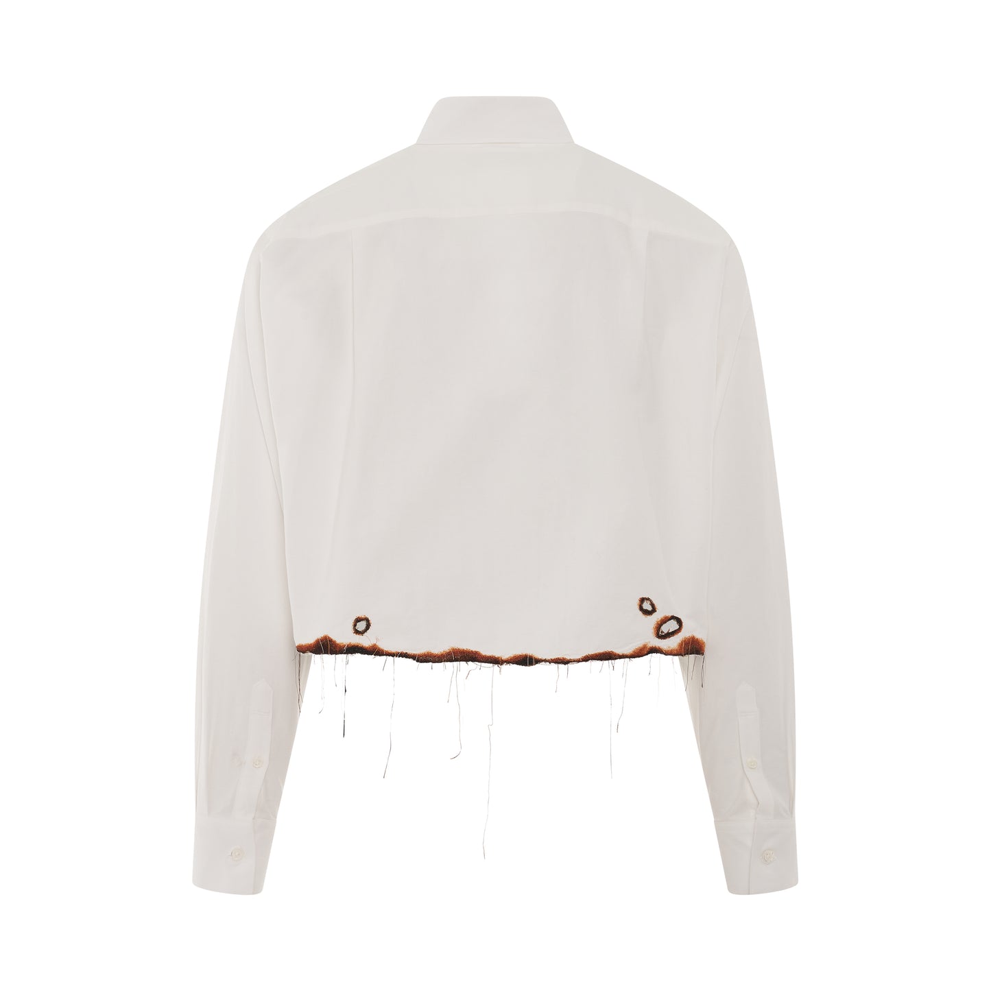 Burning Embroidery Shirt in White