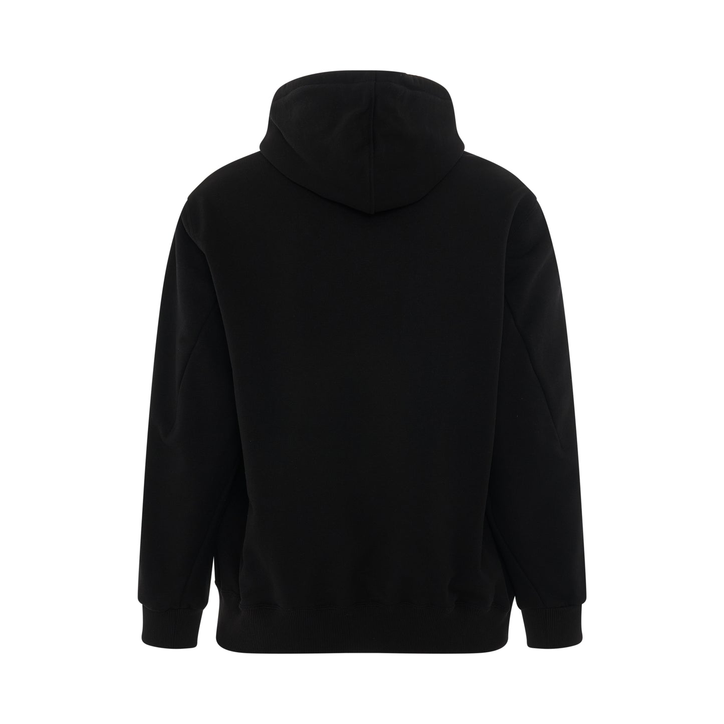 Hand Embroidery Print Hoodie in Black