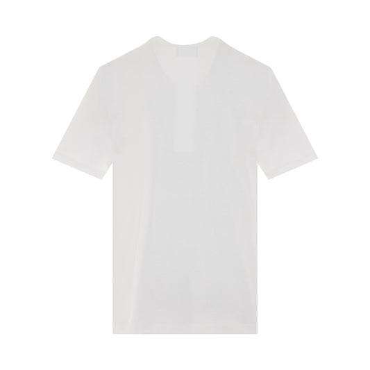 Hand Embroidery Print T-Shirt in White