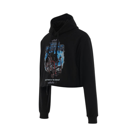 Magnet Attached Hoodie in Black