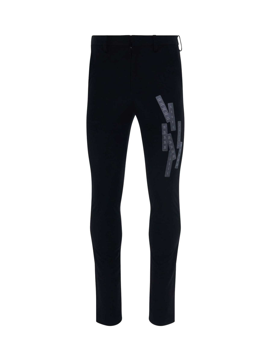 Stretching Tape Trousers in Black
