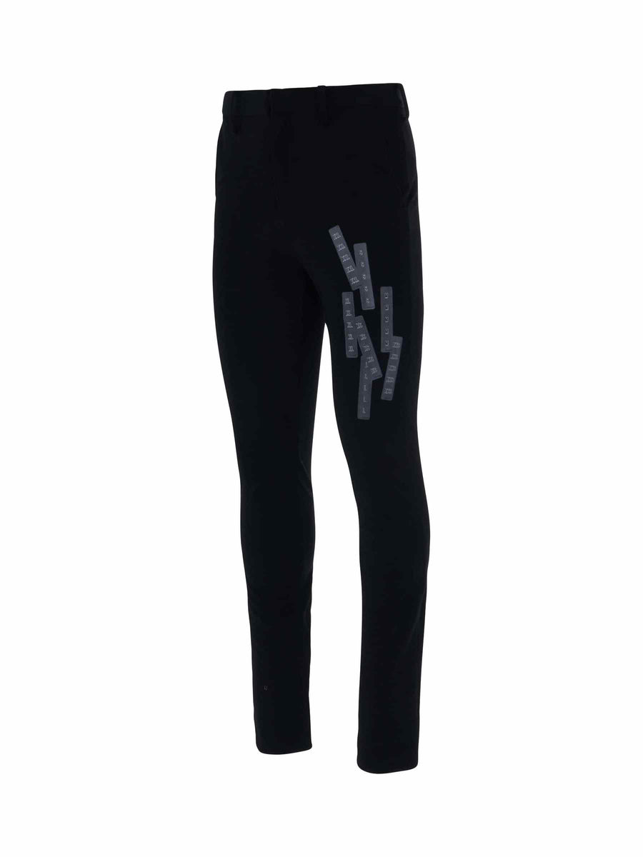 Stretching Tape Trousers in Black