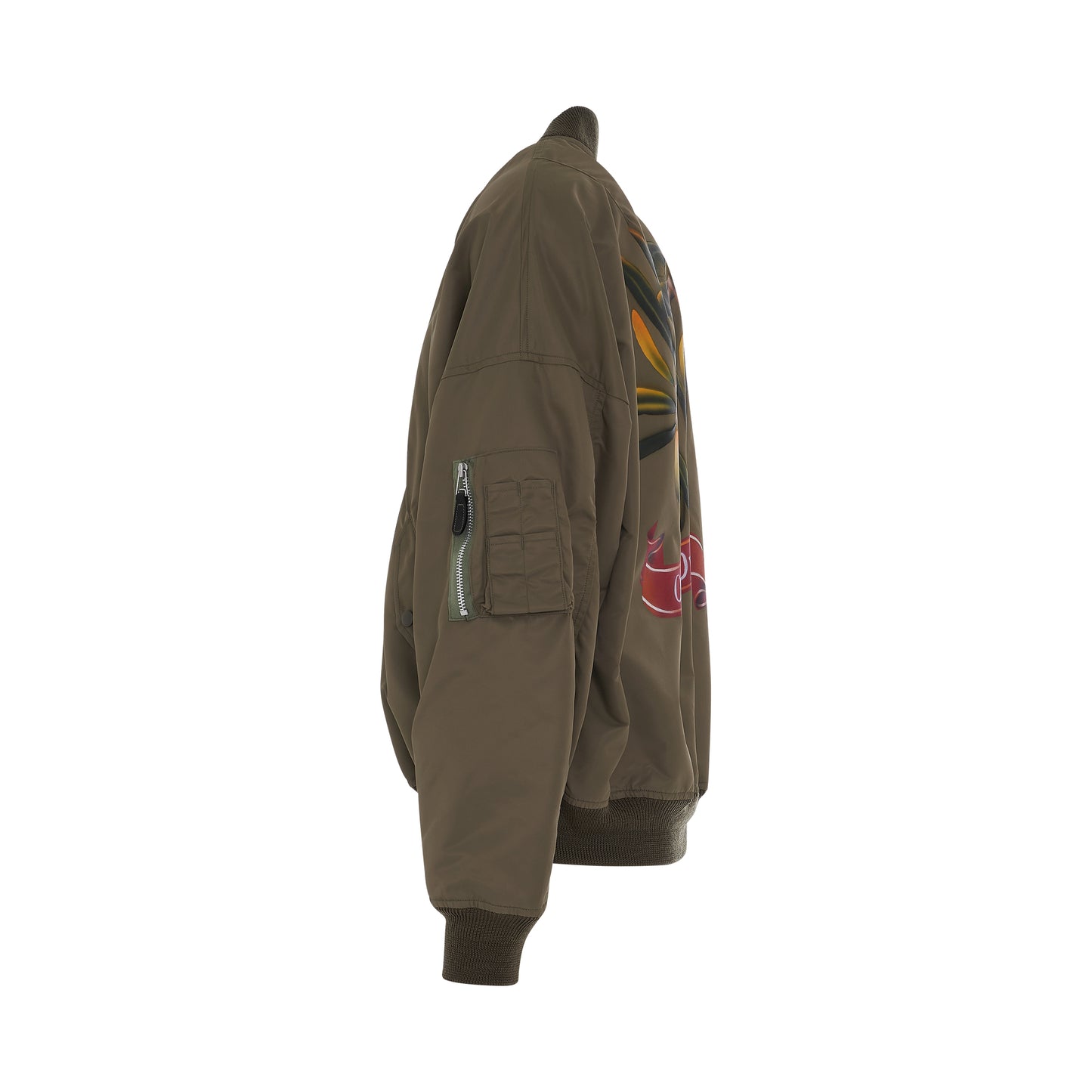 Vegetable Dyed MA-1 Bomber Jacket in Olive