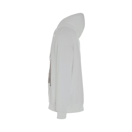 Photo Stitch Hoodie in White