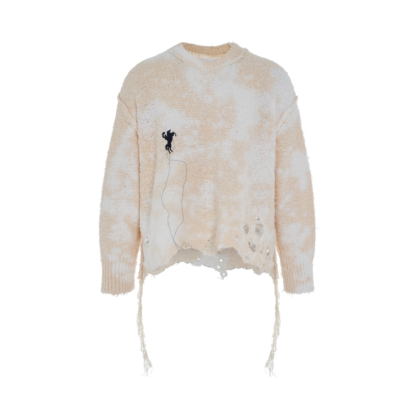 Recycled Cotton Bleached Pullover in Ivory
