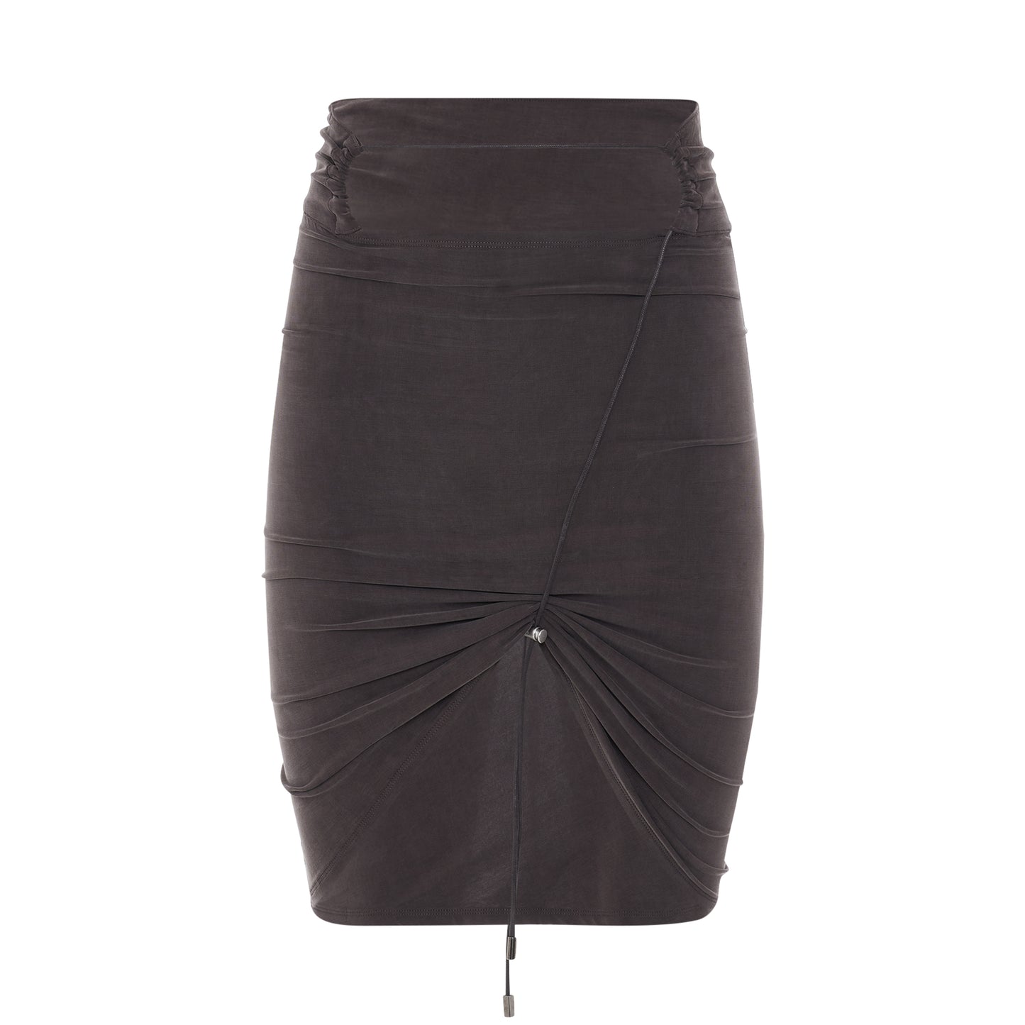 Espelho Asymmetric Mini Skirt in Brown