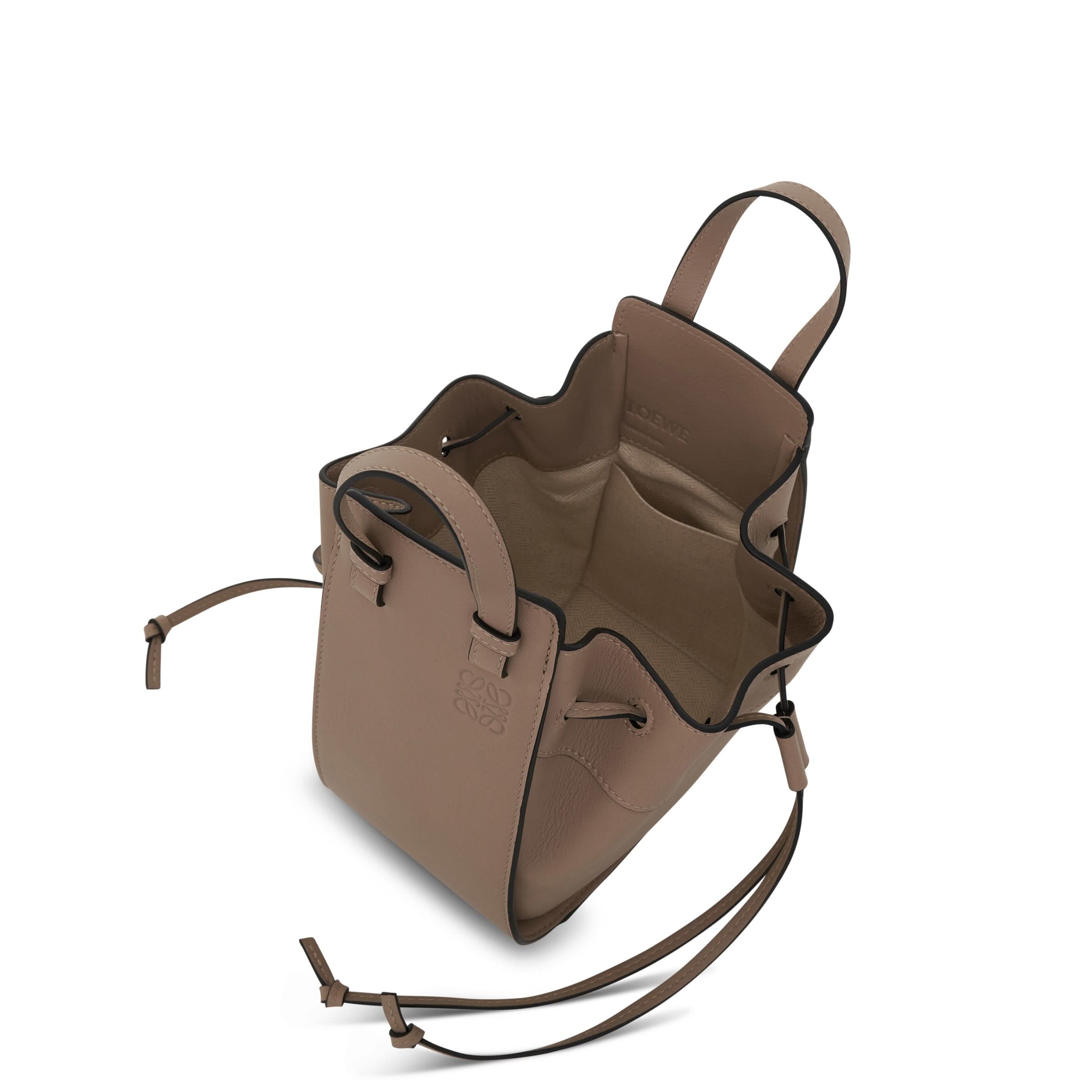 Small Hammock Loewe Dark Taupe LOEWE Mini Hammock Drawstring Bag