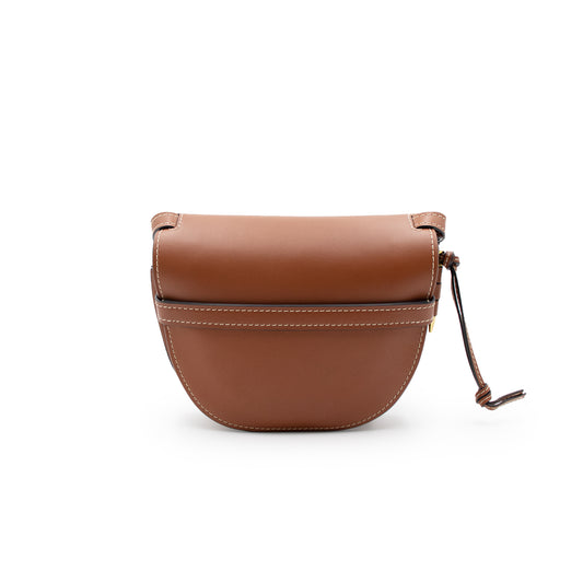 Small Gate Bag in Natural Calfskin in Rust