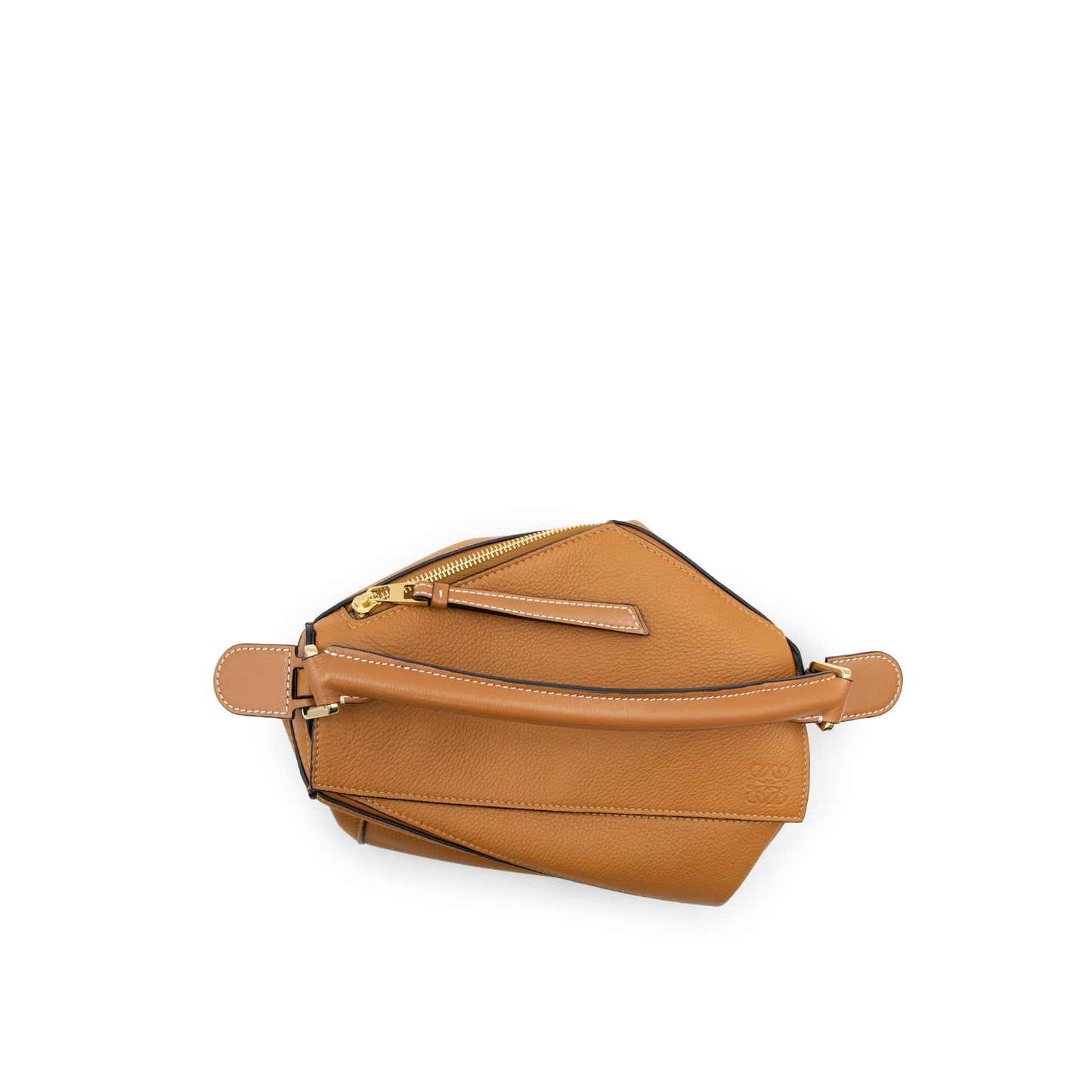 Small Puzzle Bag in Soft Grained Calfskin in Light Caramel