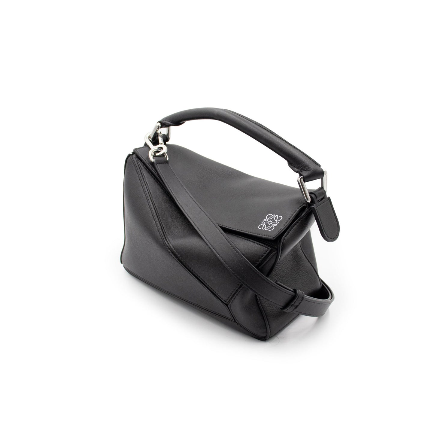 Small Puzzle Bag in Classic Calfskin in Black