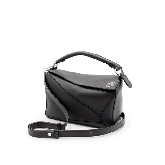 Small Puzzle Bag in Classic Calfskin in Black