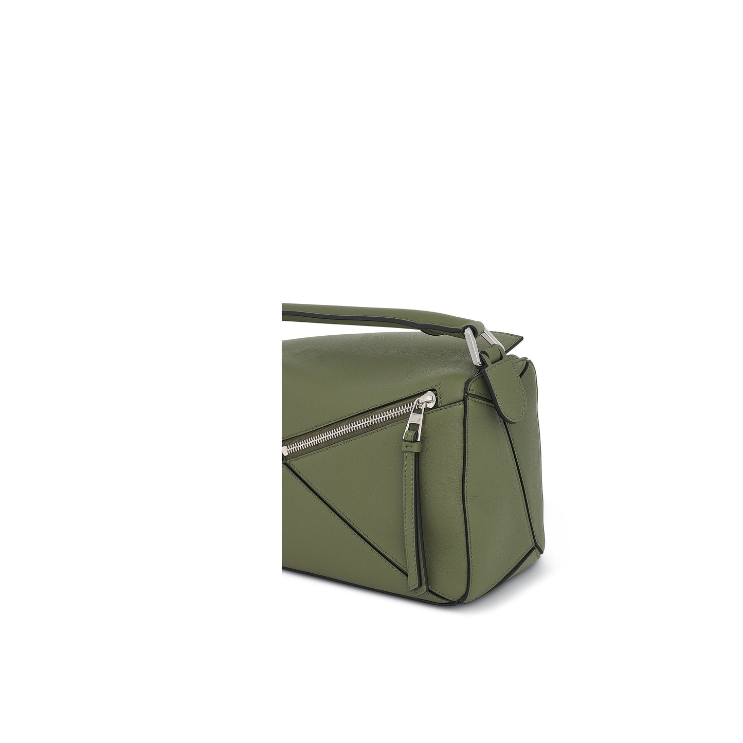 Small Puzzle Bag in Classic Calfskin in Avocado Green
