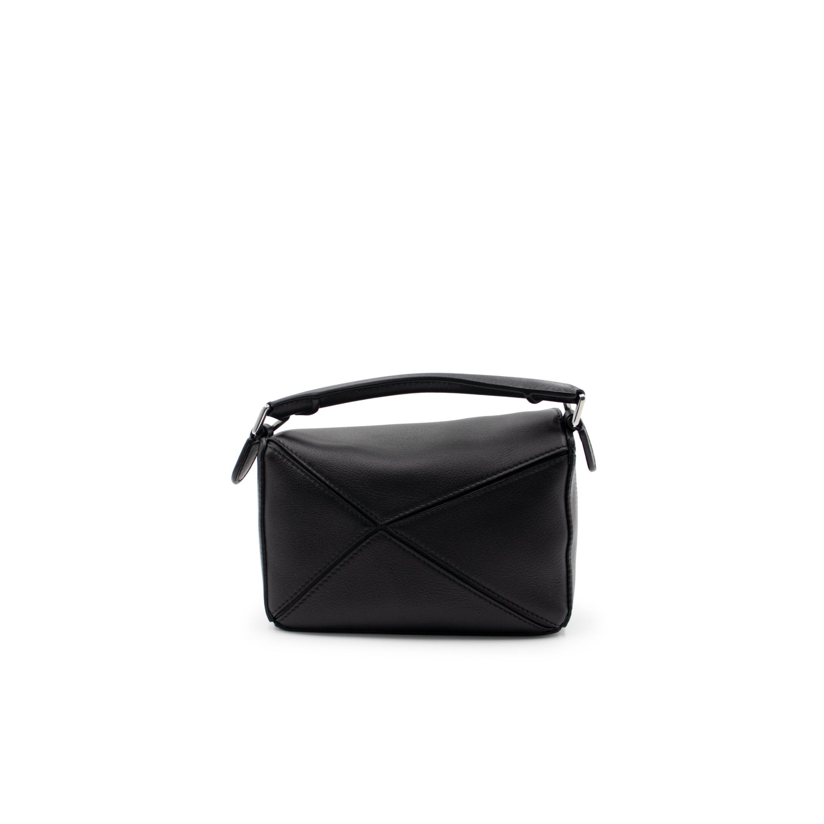 LOEWE Calfskin Small Puzzle Bag Black 1296187