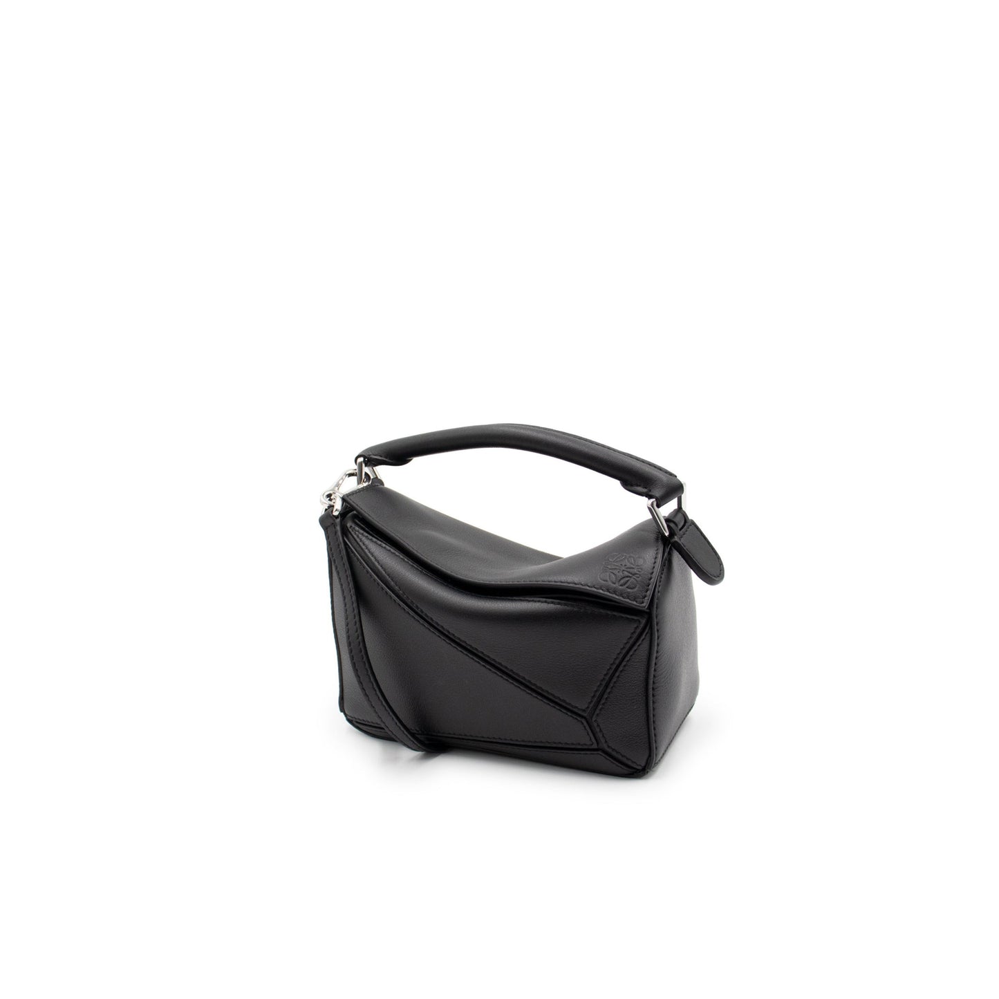 Mini Puzzle Bag in Classic Calfskin in Black