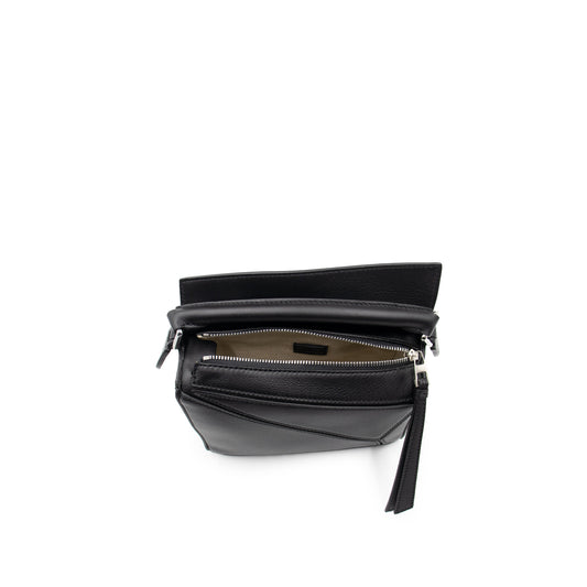 Mini Puzzle Bag in Classic Calfskin in Black