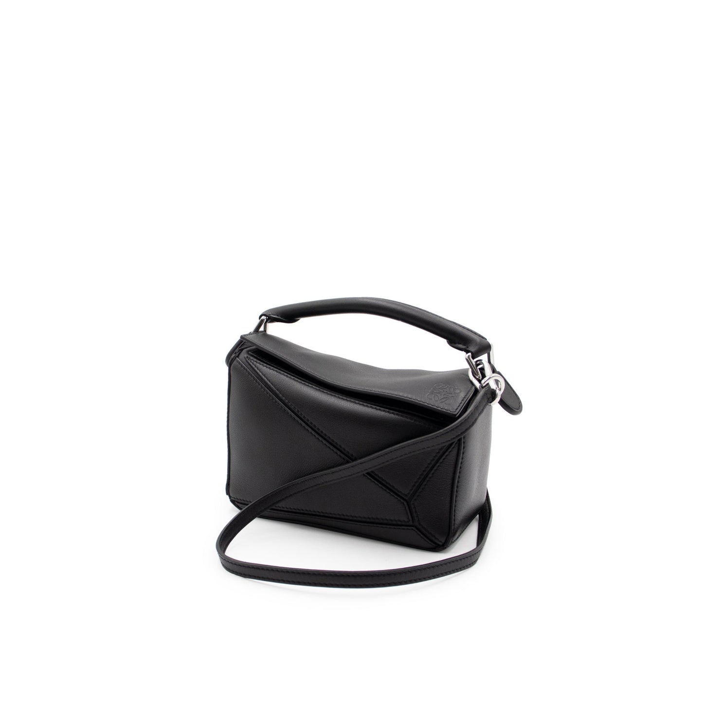 Mini Puzzle Bag in Classic Calfskin in Black