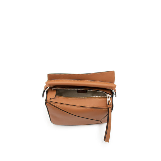 Mini Puzzle Bag in Classic Calfskin in Tan