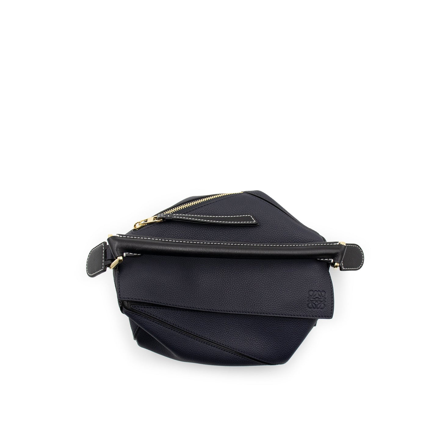 Small Puzzle Bag in Soft Grained Calfskin in Midnight Blue