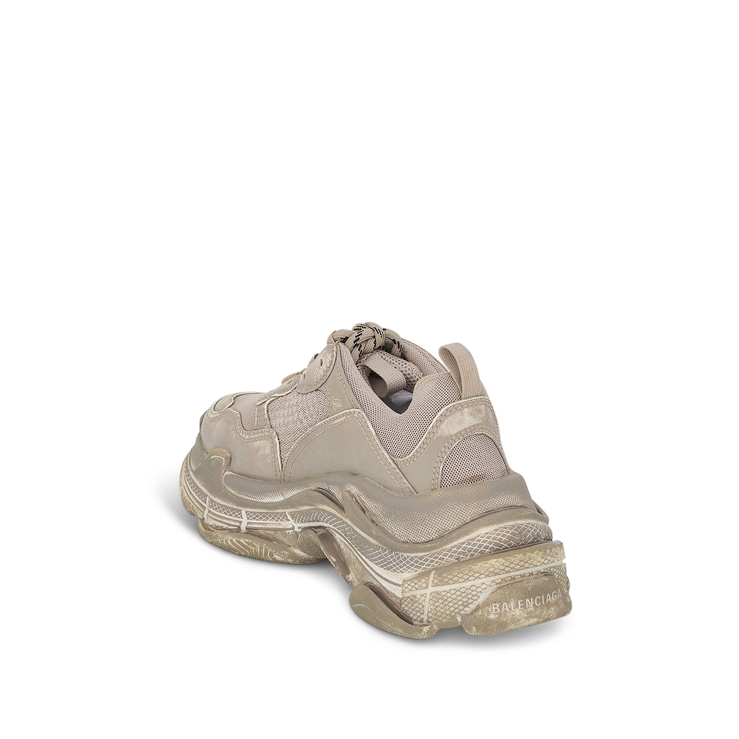 Triple S Faded Sneakers in Light Beige
