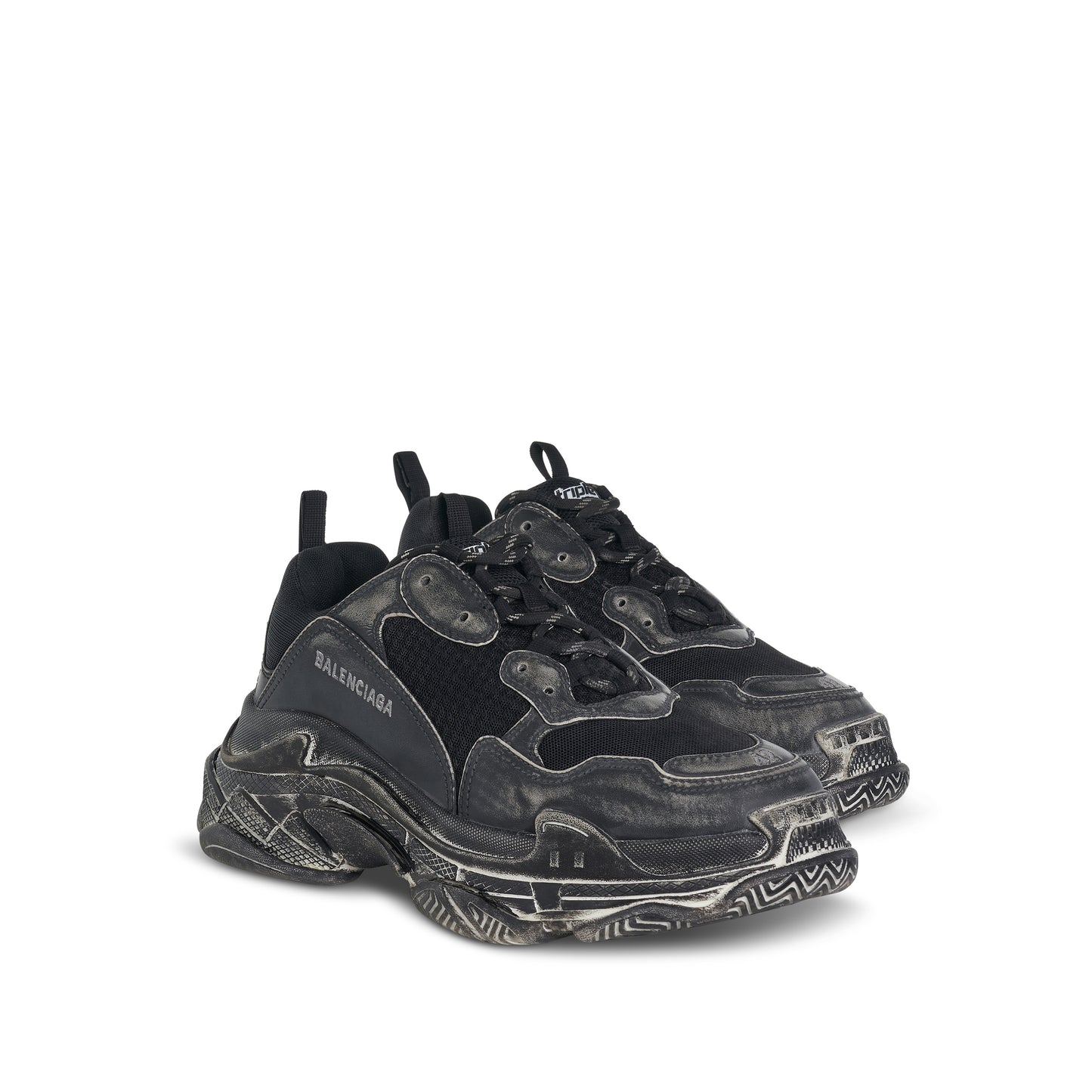 Triple S Faded Sneaker in Black