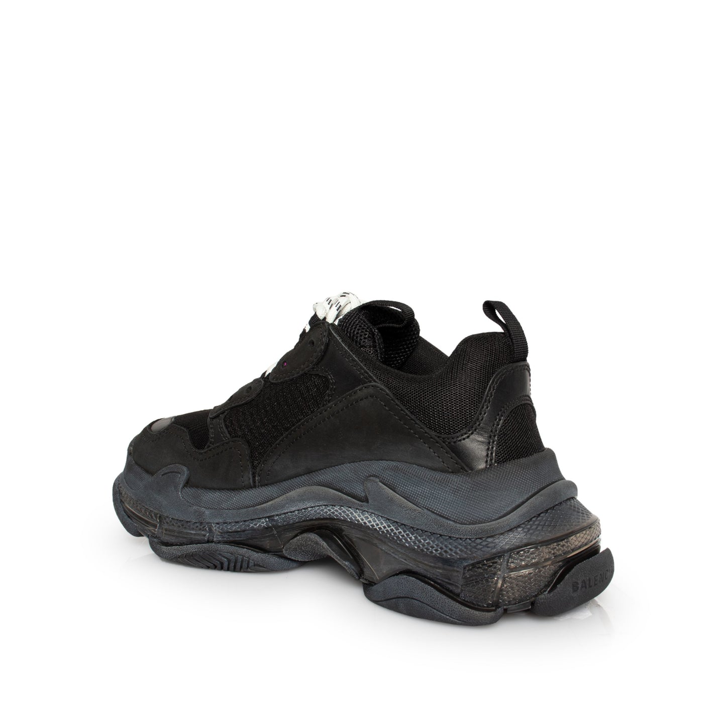 Triple S Clear Sole Sneakers in Black