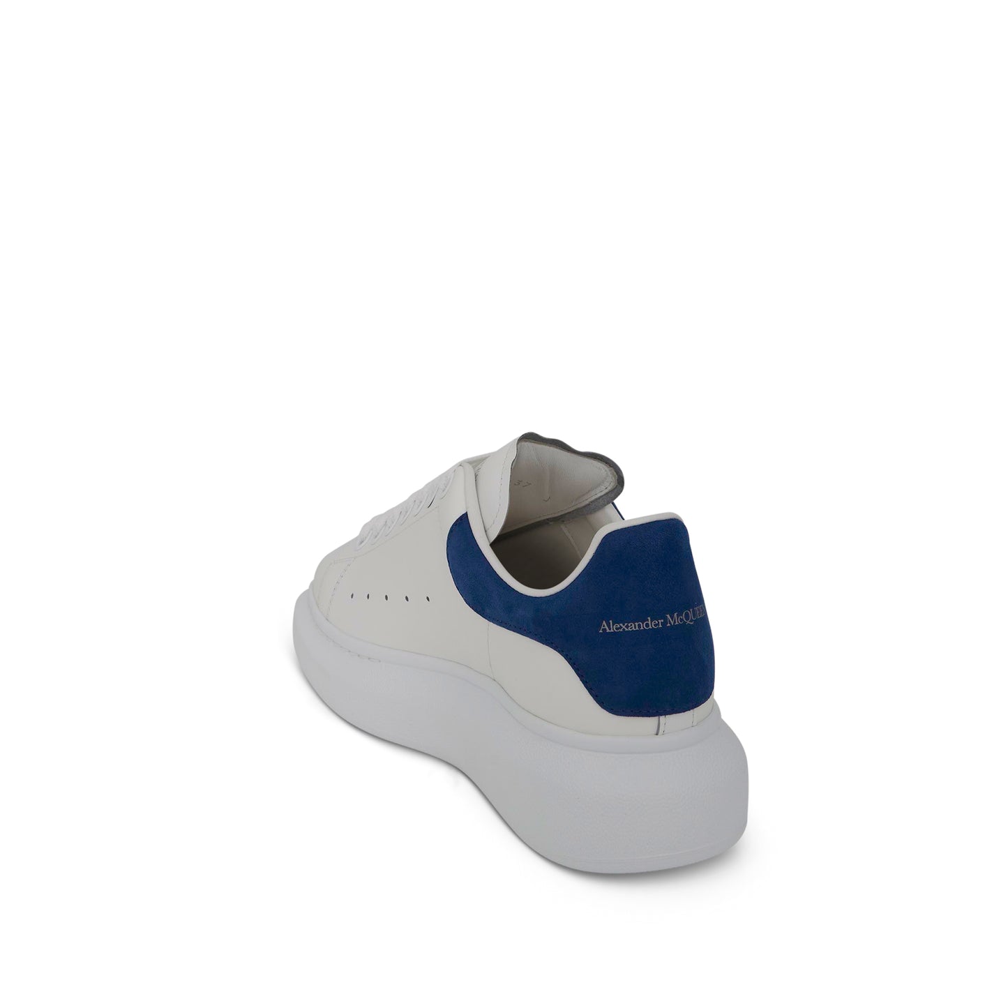 Larry Oversized Heel Sneaker in White/Paris Blue