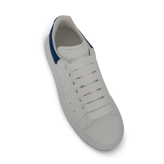 Larry Oversized Heel Sneaker in White/Paris Blue