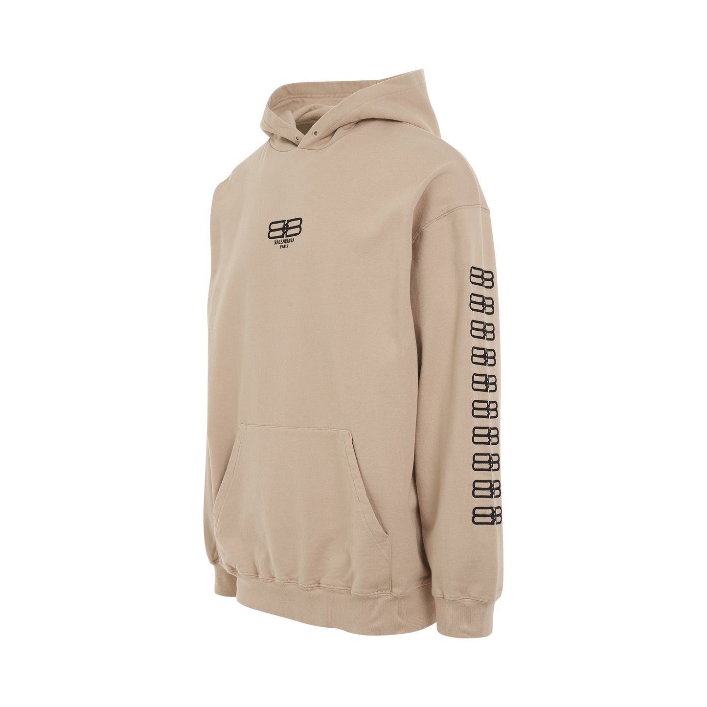 BB Paris Icon Medium Fit Hoodie in Beige