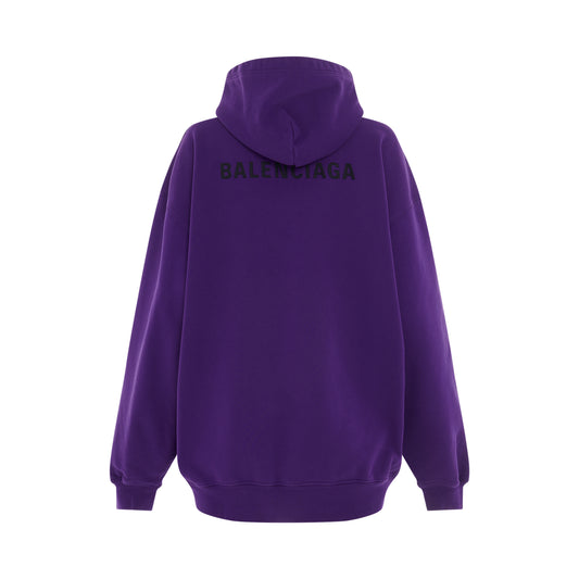 Medium Fit Hoodie in Deep Purple/Black